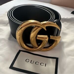 Gucci Black Leather Belt